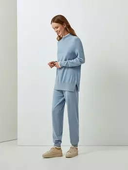 Брюки спортивные трикотажные голубые S(44)