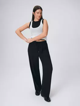 Брюки свободного кроя на резинке и шнуре M(46)