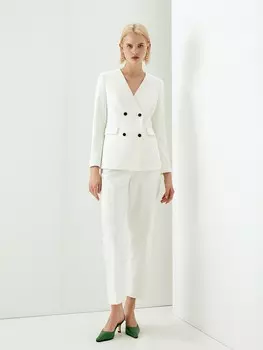 Брюки укороченные белые S(44)