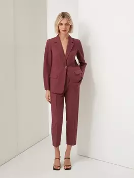 Брюки укороченные из хлопка и льна S(44)