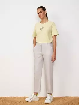 Брюки укороченные со льном S(44)