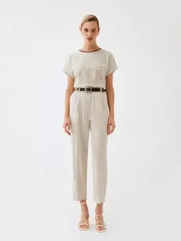 Брюки укороченные светлые S(44)