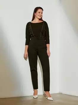 Брюки узкие чёрные XL(50)