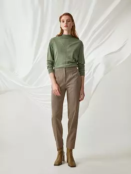 Брюки зауженные в клетку "виши" S(44)