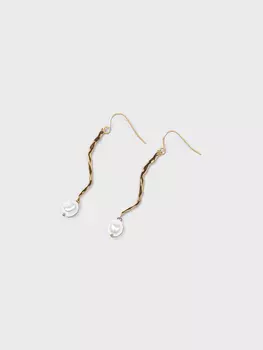 Длинные серьги с жемчужной подвеской (Единый)