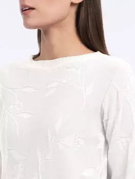 Джемпер белый с натуральным шелком XS(42)