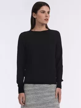 Джемпер черный с натуральным шелком XS(42)