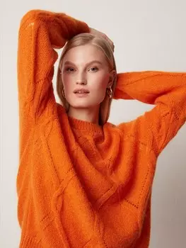 Джемпер фактурной вязки XS(42)