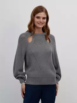 Джемпер фактурный с вырезами XS(42)
