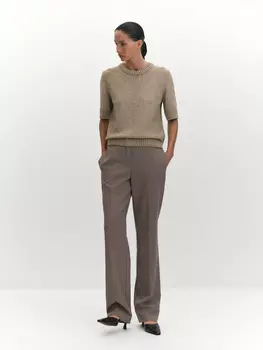 Джемпер из хлопковой пряжи с коротким рукавом XS(42)