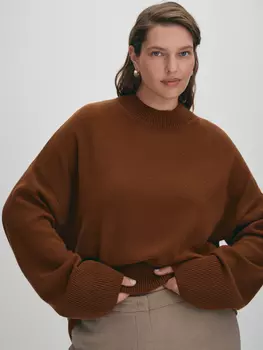 Вязаный джемпер с длинным рукавом из шерсти мериноса M(46)