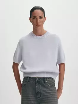 Джемпер из шерсти с коротким рукавом S(44)