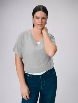 Джемпер с V-образным вырезом M(46)