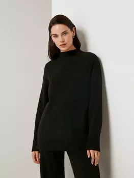 Джемпер шерстяной фактурной вязки S(44)