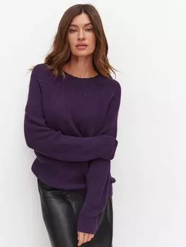 Джемпер шерстяной фактурной вязки M(46)