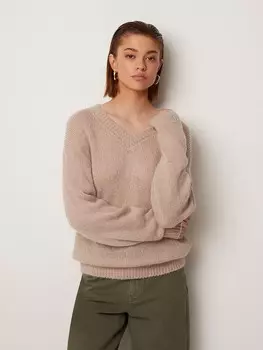 Джемпер шерстяной с V-вырезом XS(42)