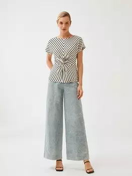 Джинсы из хлопка и льна XS(42)