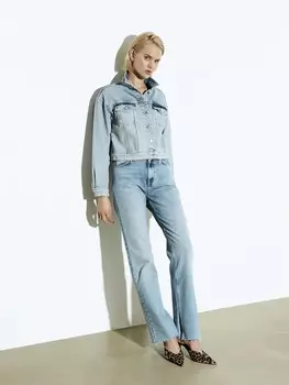 Джинсы с разрезами XS(42)