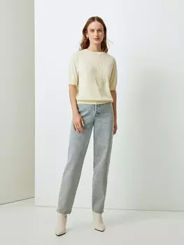 Джинсы с высокой посадкой mom fit XS(42)