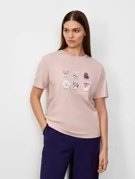 Футболка из хлопка с принтом L(48)