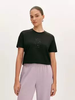 Футболка из хлопка с принтом LALIS