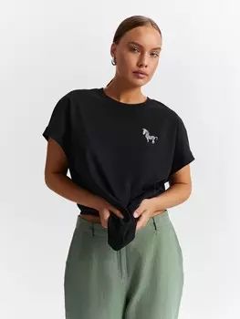 Футболка из хлопка с принтом M(46)