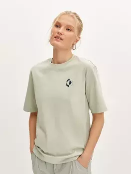 Футболка из хлопка с принтом XS(42)