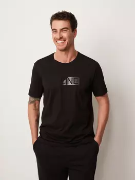 Футболка из хлопка с принтом XXL(56)