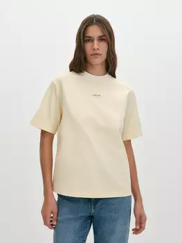 Футболка из хлопкового трикотажа с лого-принтом M(46)