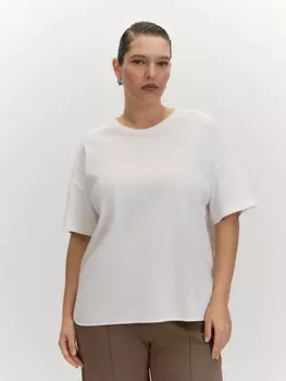 Футболка из мерсеризованного хлопка с вышивкой M(46)