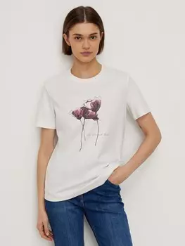 Футболка из трикотажа с вышивкой S(44)