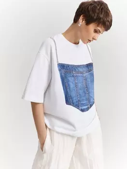 Футболка oversize с принтом XS(42)