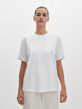 Футболка прямого кроя из вискозного трикотажа XS(42)