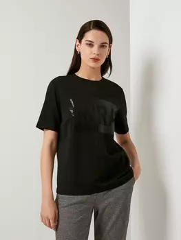 Футболка с декором пайетками S(44)