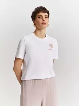 Футболка с минималистичным принтом XS(42)