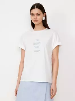 Футболка с принтом из хлопка S(44)