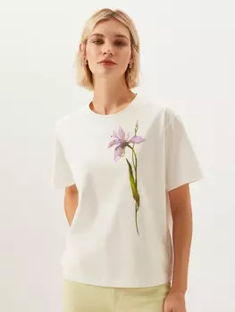 Футболка с принтом светлая S(44)