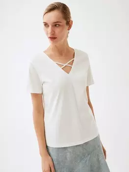 Футболка с V-вырезом из хлопка ELIS