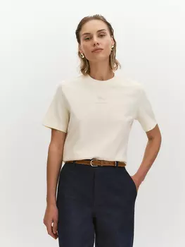 Футболка с вышивкой из хлопкового трикотажа XS(42)