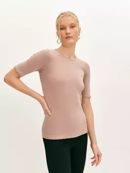 Футболка спортивная бежевая S(42-44)