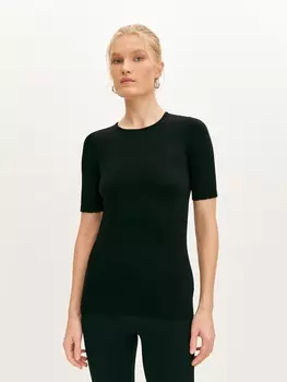 Футболка спортивная черная S(42-44)