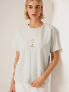 Футболка свободная голубая S(44)