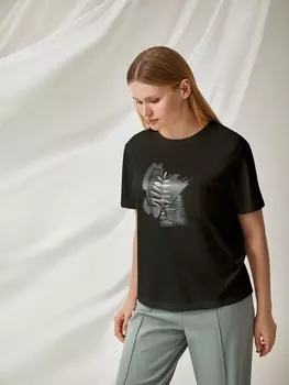 Футболка трикотажная с принтом XL(50)