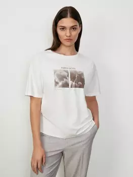 Футболка трикотажная с принтом L(48)