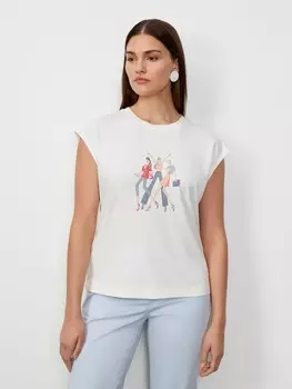 Футболка трикотажная с принтом L(48)