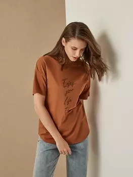 Футболка трикотажная с принтом S(44)