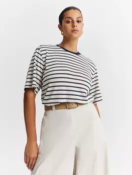 Футболка в полоску из вискозы M(46)