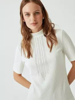 Футболка в рубчик с монилью S(44)