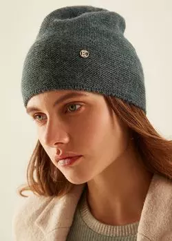 Трикотажная шапка с мини-лого (56-58)