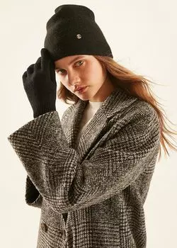 Трикотажная шапка с мини-лого (56-58)